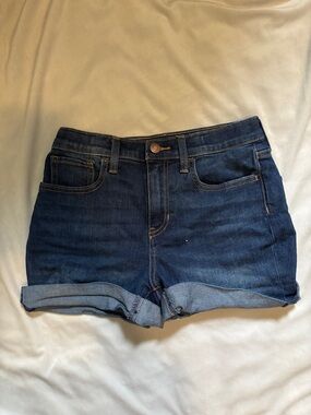 Old Navy Dark Blue Rolled Hem Denim Shorts